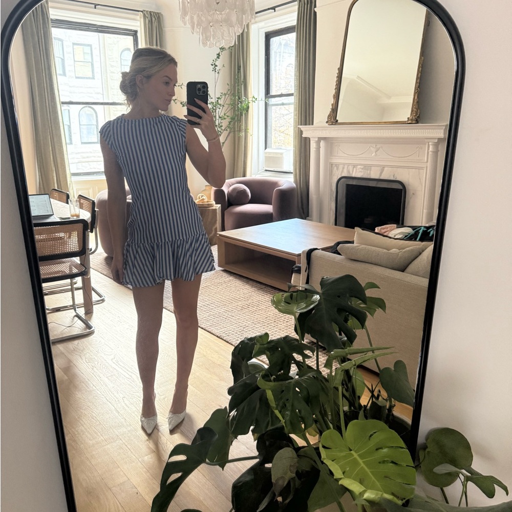 ASOS Blue and White Striped Mini Dress